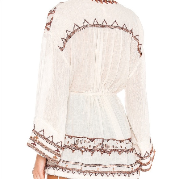 NWT Free People Saffron Embroidered Tunic in Ivory - Picture 7 of 14